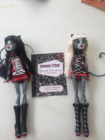 Boneca Monster high Meowlody e Purrsephone