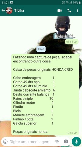 LOTE PEÇAS HONDA CR80CC