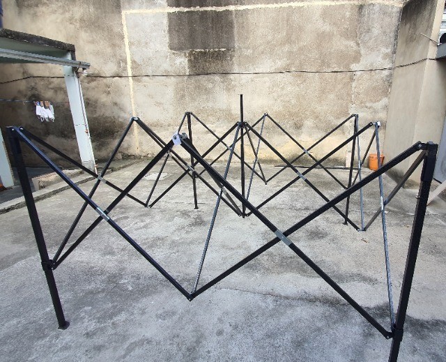 Armao Em Ferro Galvanizado P Tenda Sanfonada Gazebo 3x3 Nova