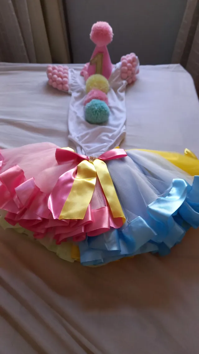 Vestido Infantil Temático Roblox C/tule Luxo Festa + Tiara