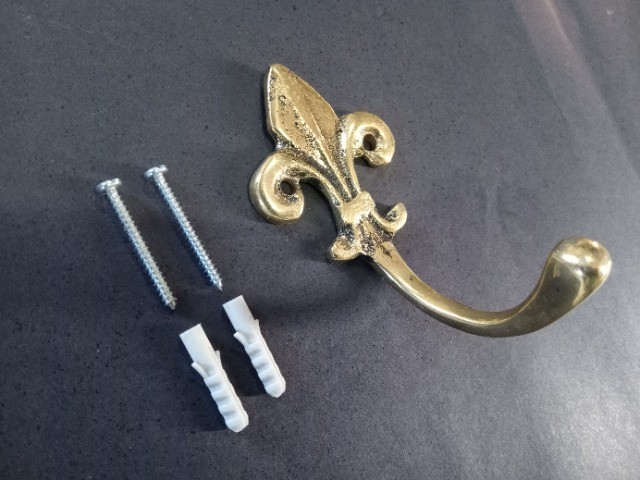 Cabide para parede flor de liz em bronze maciço + Brinde  - Foto 5