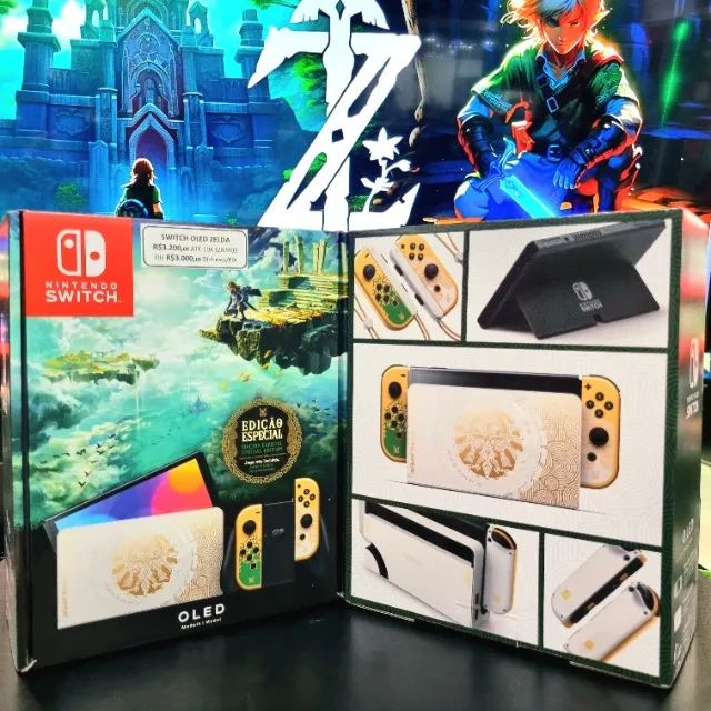 Nintendo Switch 64GB Oled Edição Especial - The Legend of Zelda