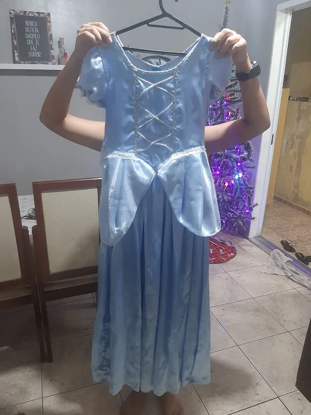 Vestido Aniversario 1 Ano Cinderela, Roupa Infantil para Bebê Usado  49137177