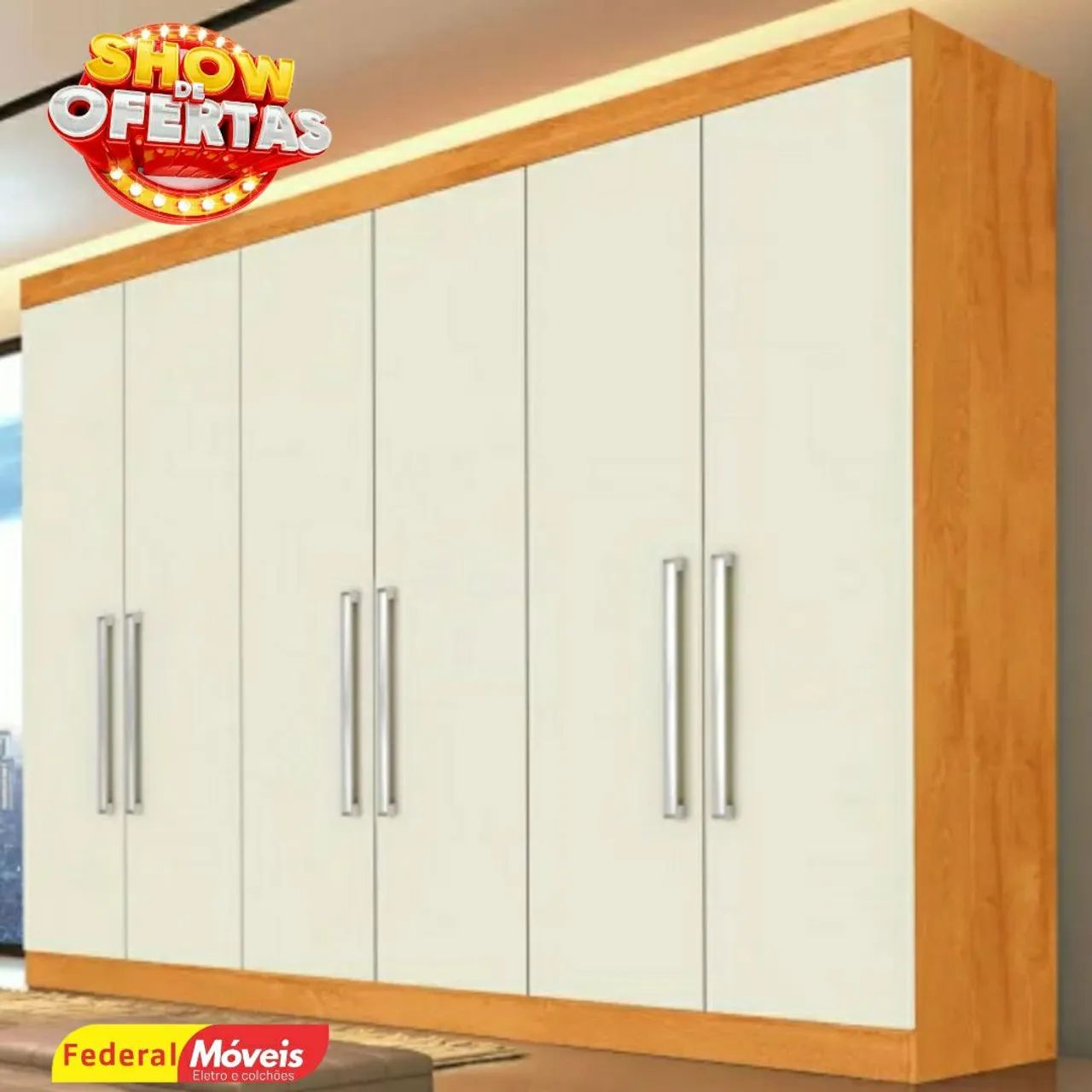 Guarda Roupa 6 Portas 4 Gavetas Novo Fazemos Entrega 