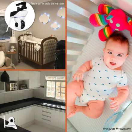 Câmera IP 3 Antenas Wi-fi com visão Noturna Sensor Movimento, serve como babá eletrônica - Foto 2