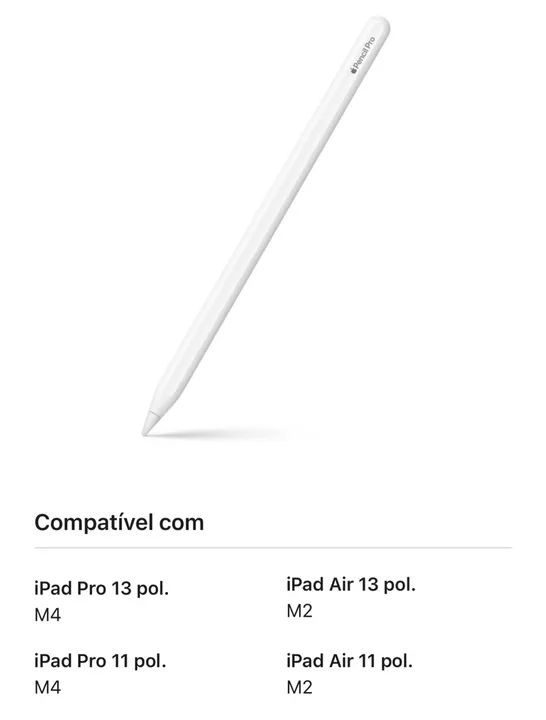 Apple Pencil Pro para iPad Mini (A17 Pro), iPad Air (M2 / M3) e