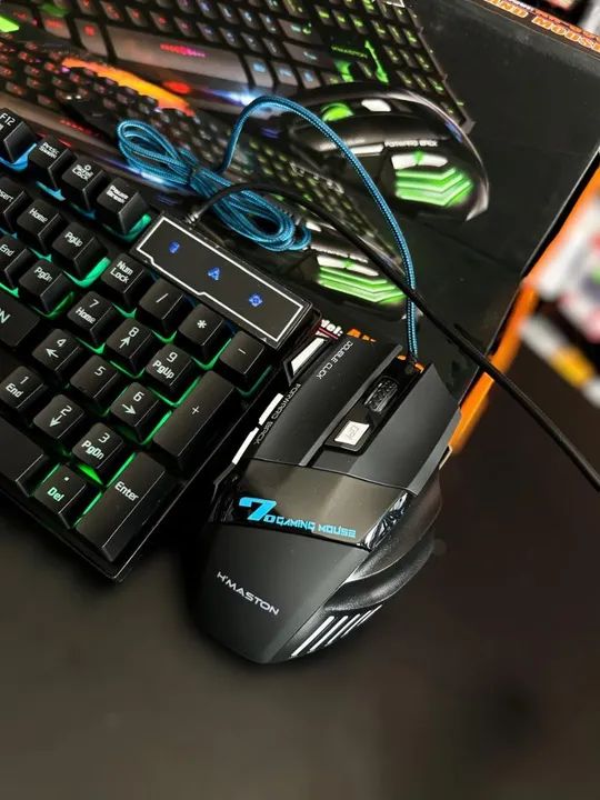 Kit Teclado e Mouse Gamer RGB Hmaston AN-300 - Foto 3