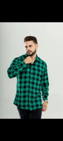 Camisa masculina em xadrez manga longa  - Foto 4