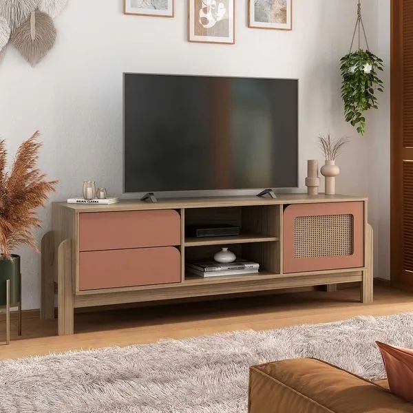 Rack Artely Nature 160 1P2G SR ideal para tv até 65" - Foto 2