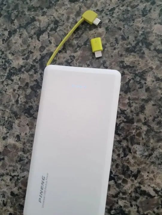 Carregador Portátil Para Celular Branco 10.000mAh