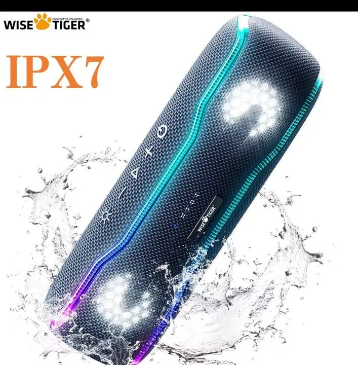 Caixa de som Wisetiger 25WRMS semi nova com leds rgb original  - Foto 3