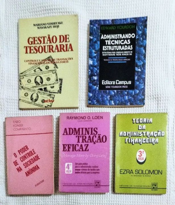 kit de 05 Livros do Curso de Administração