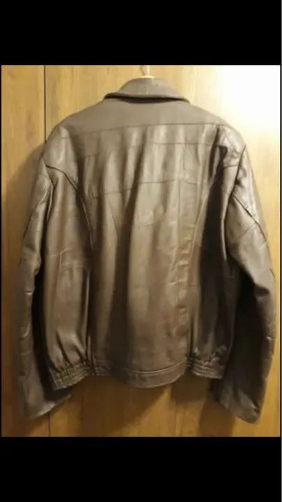 Jaqueta Biker em Couro marrom - TAM M - Foto 3