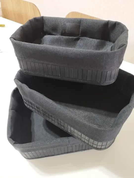 Conjunto com 3 cestos organizadores