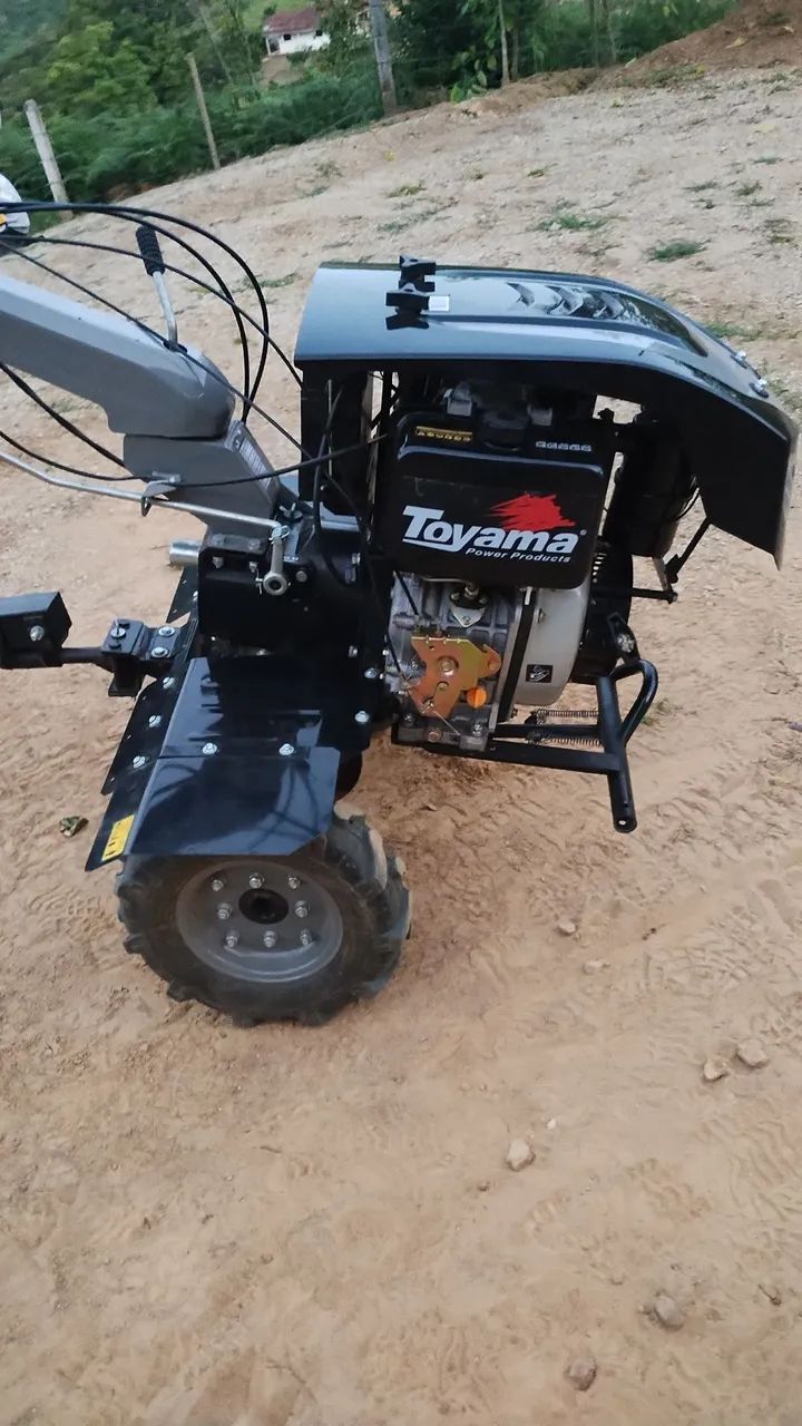 Vendo ou troco micro trator 11cv diesel com rosadeira rotativa e reboque regulador  - Foto 4