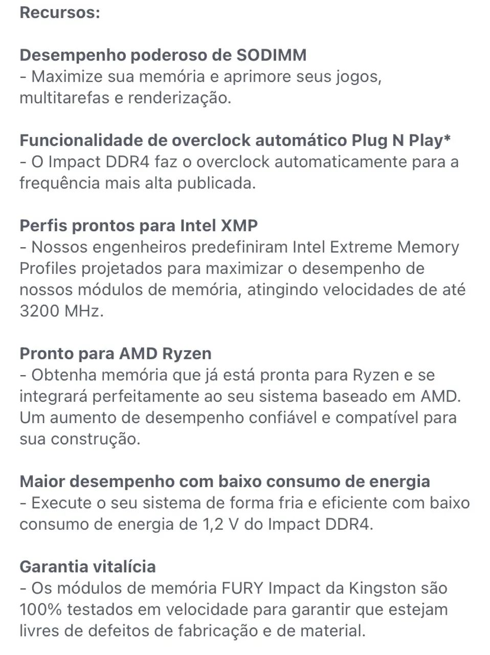Kingston Fury Impact DDR4 8GB - Foto 4
