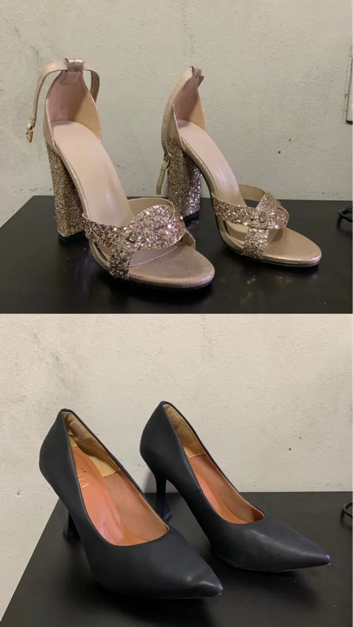 BAZAR: Sandália e Scarpin usado 1x