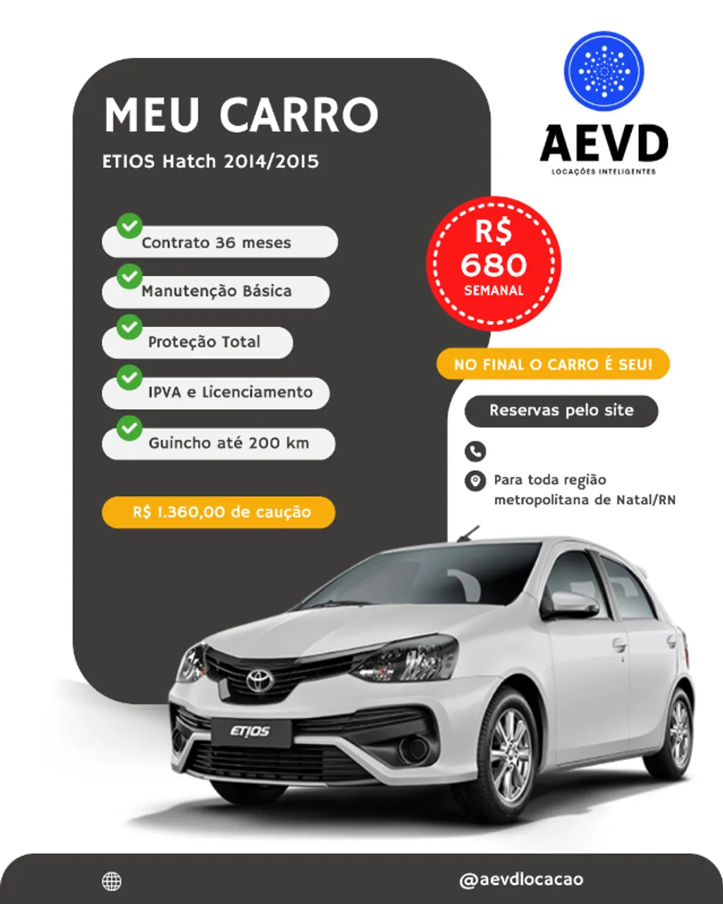 LOCAÇÃO DE CARROS PARA MOTORISTA DE APLICATIVOS UBER