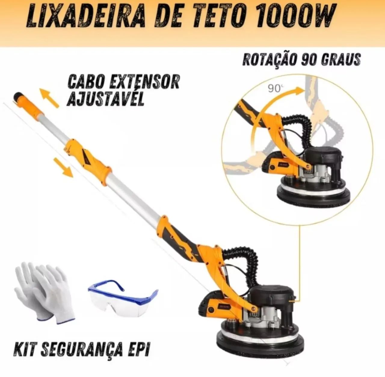 LIXADEIRA DE PAREDE E TETO NK 1250 - COMPLETA E COM LED - Foto 5