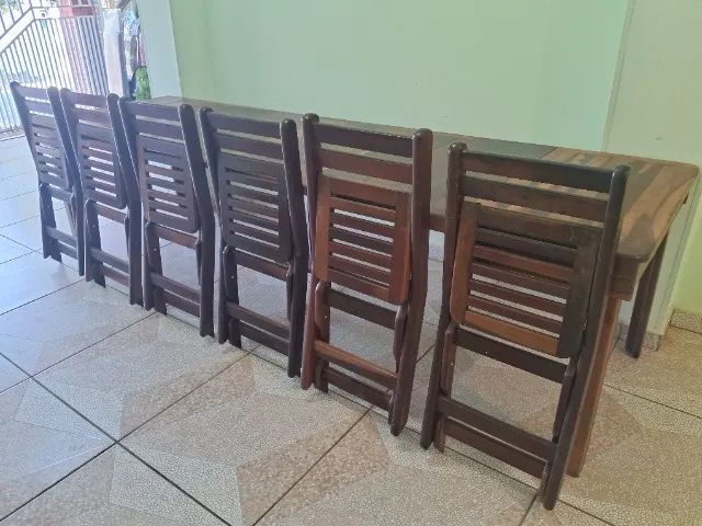 MESA ELÁSTICA DE EMBUIA MACIÇA  - Foto 4