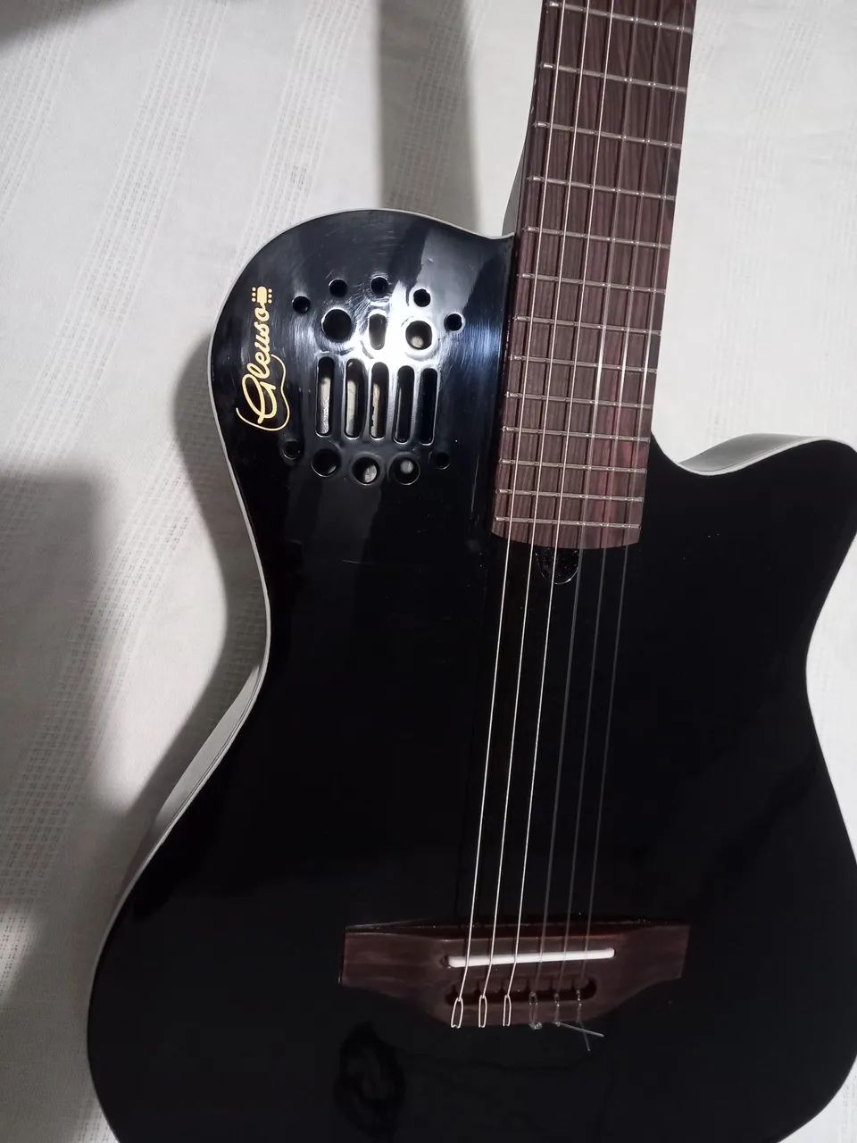 Violão flat semi acústico nylon estilo goldin  - Foto 3