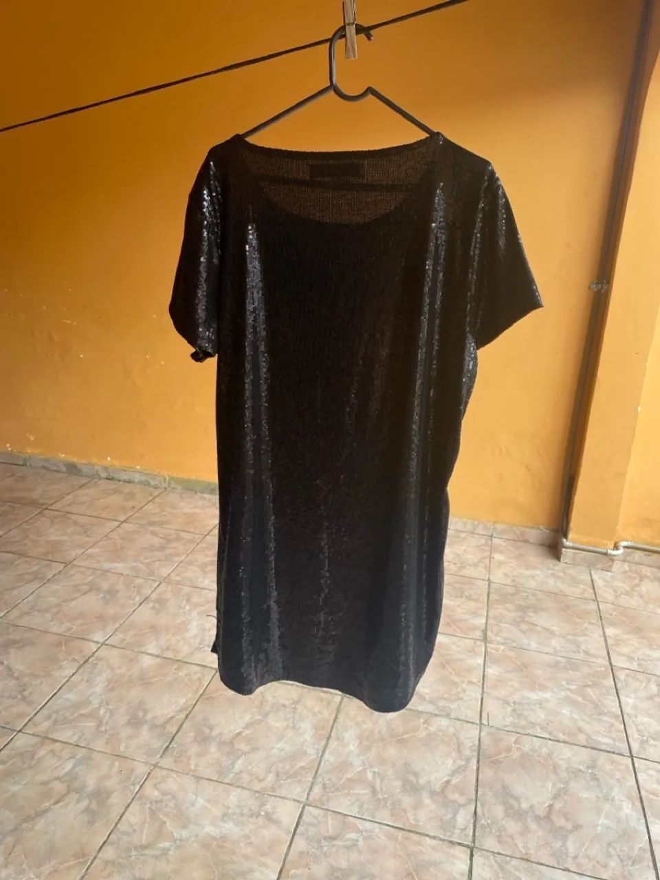 Vestido Azul com Detalhe em Renda - Foto 4