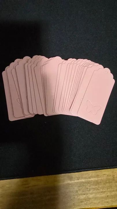 54 Etiquetas de Asa de Borboleta Rosa - Foto 4