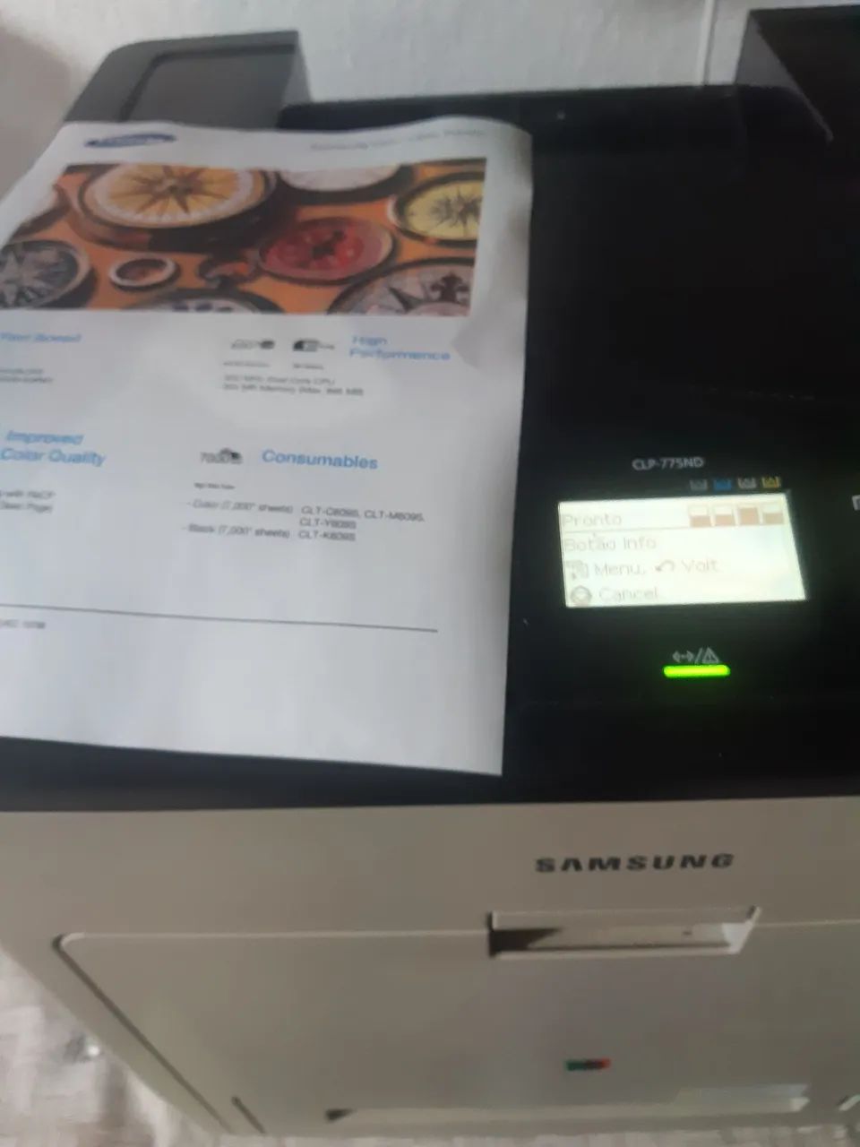 Impressora laser colorida Samsung + transformador de voltagem 5000V - Foto 3