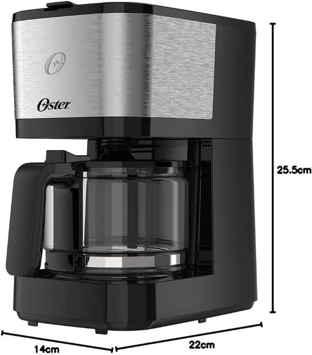 Cafeteira Oster Inox Compacta OCAF300, c/ jarra de vidro 0,75L - 220V (NOVO) - Foto 4