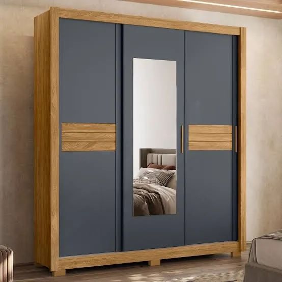 Guarda Roupa Casal Com Espelho Preto