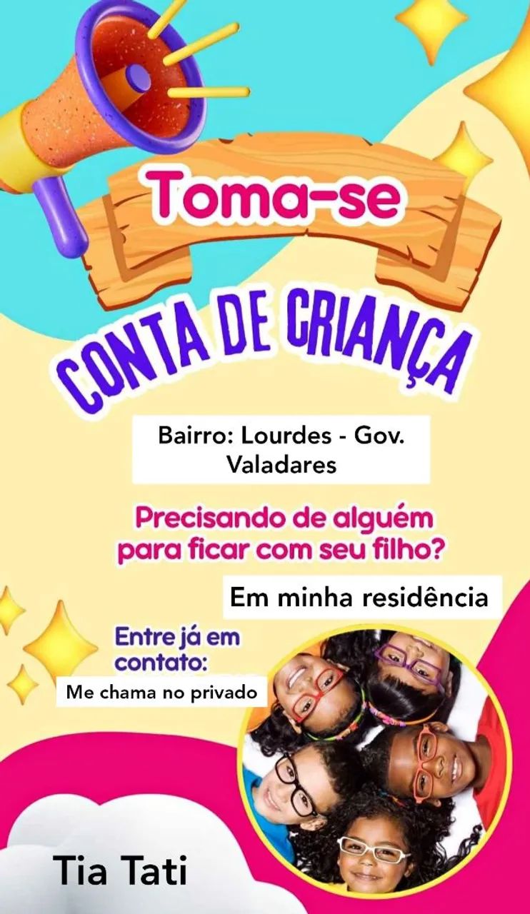 Tomo conta de criança 