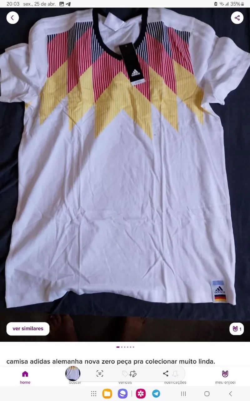 Camiseta Adidas Alemanha - Tamanho XL