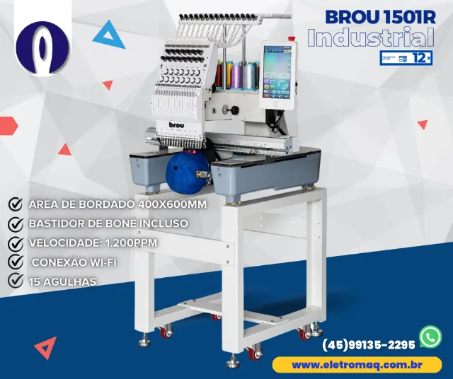 Maquinas de Bordado Industrial 1 a 4 Cabeças Cilindrica