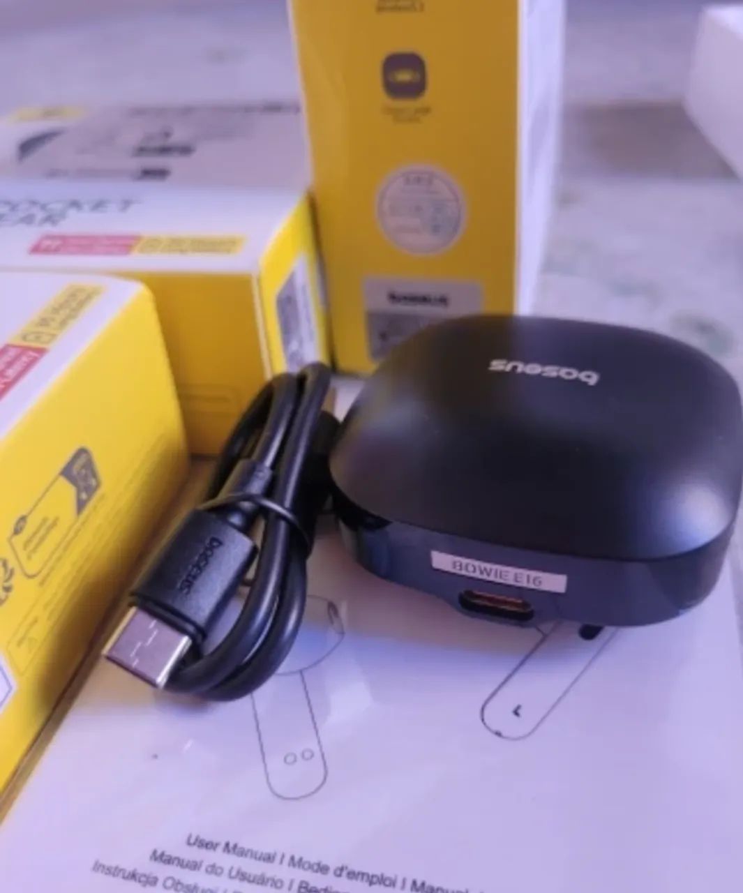 Fones, sem fio, Bluethooth Modelo Baseus - E16 - Foto 2