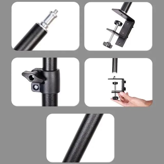 Suporte de Mesa para Iluminação e Câmeras Encaixe 1/4 de Polegadas - Greika CM-50 - Foto 4