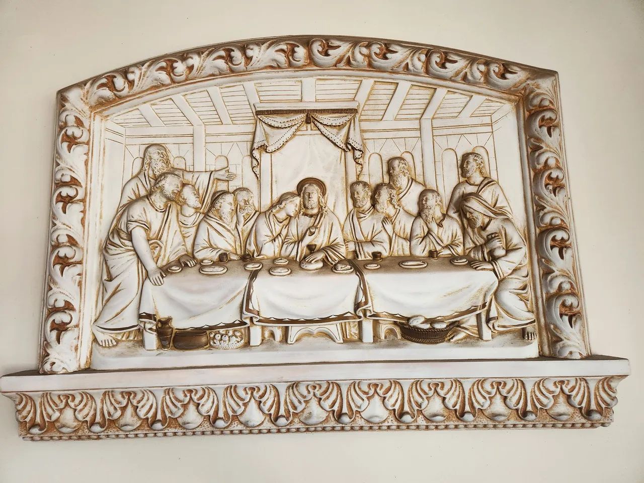 Santa ceia esculpida em resina - Foto 2