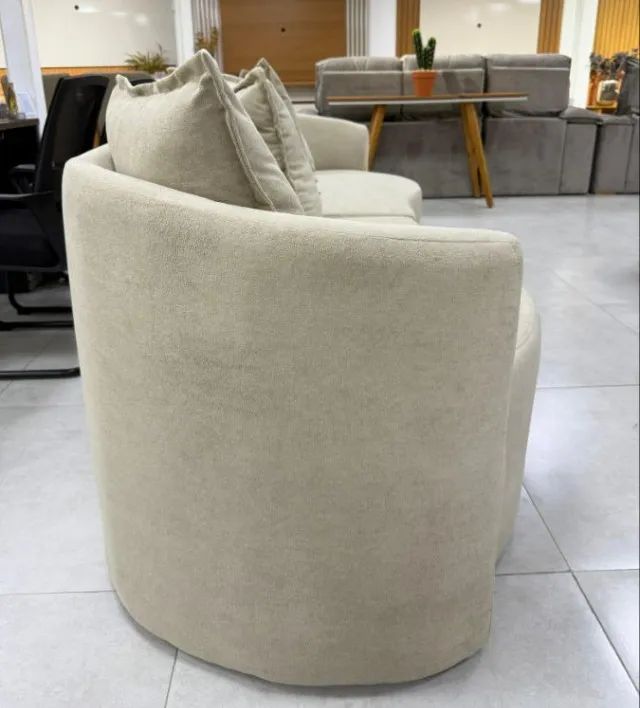 Sofá Living LR Cinque 2,58m com Almofadas  FAZEMOS ENTREGAS - Foto 3