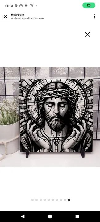 Quadro Decorativo Jesus Rei Nesta Casa - Foto 2