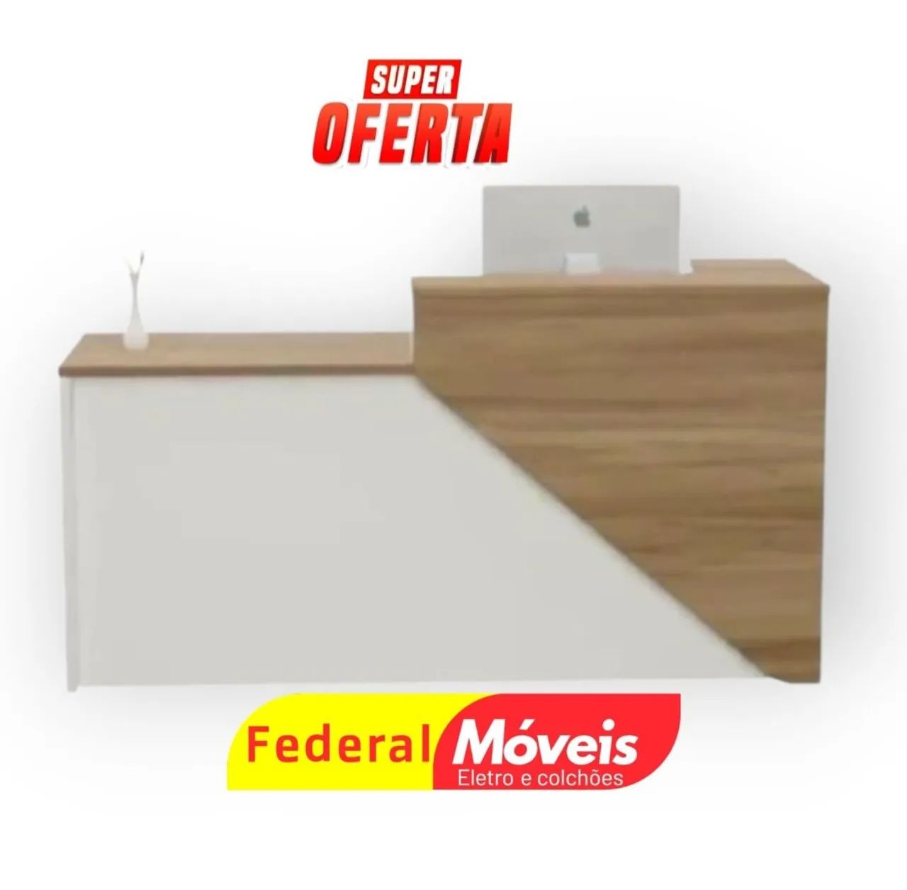 Balcão de Atendimento 0,93x1,71x0,61 - NOVO - Moderno e ideal para recepção ou escritório