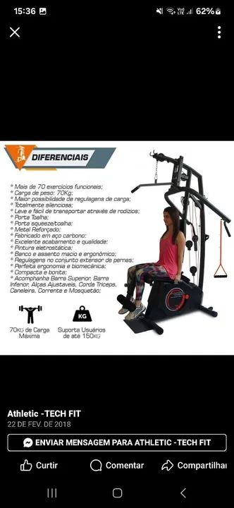 Aparelho de Musculação usado em ótimo estado  - Foto 3