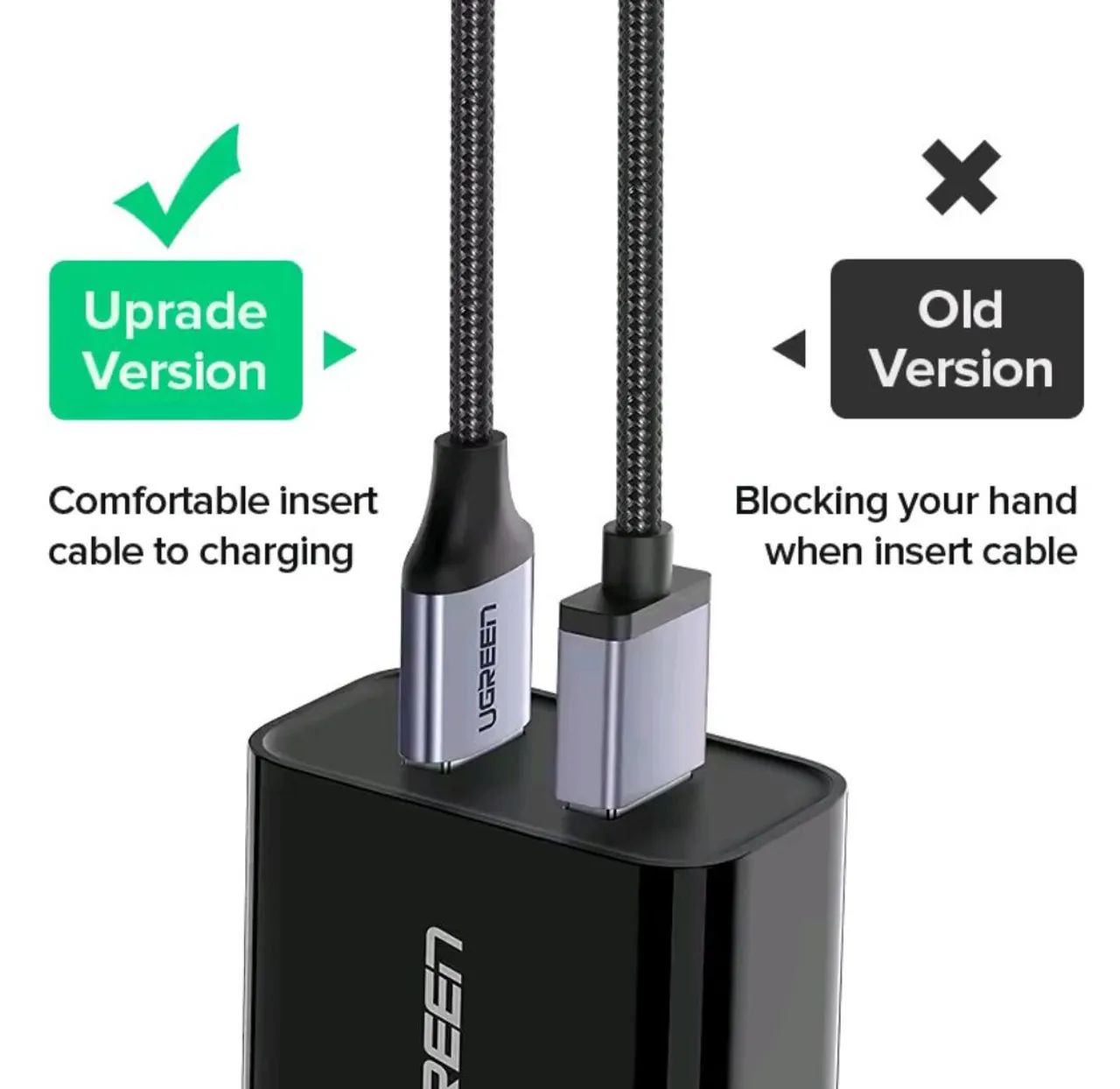 Cabo Micro USB UGREEN 2.4A - Carregamento Rápido e Confiável - Foto 3