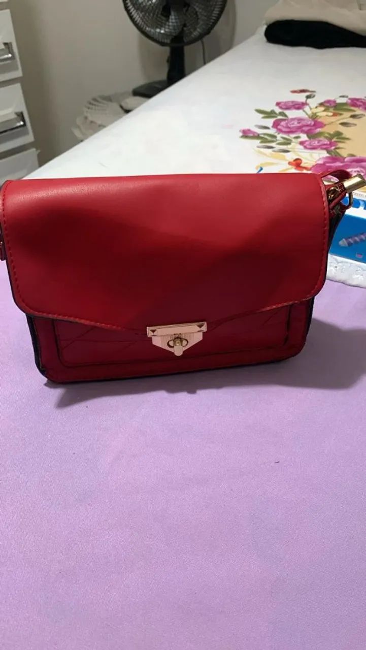 Bolsa de Ombro Vermelha - Foto 3