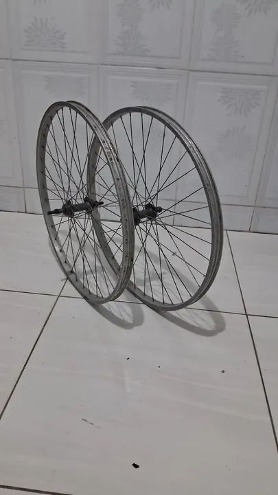 Jogo de jante completa traseira e dianteira aro 26 para bicicleta  - Foto 2