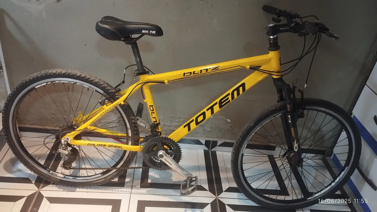 Bicicleta Totem Blitz Amarela - Com Marchas