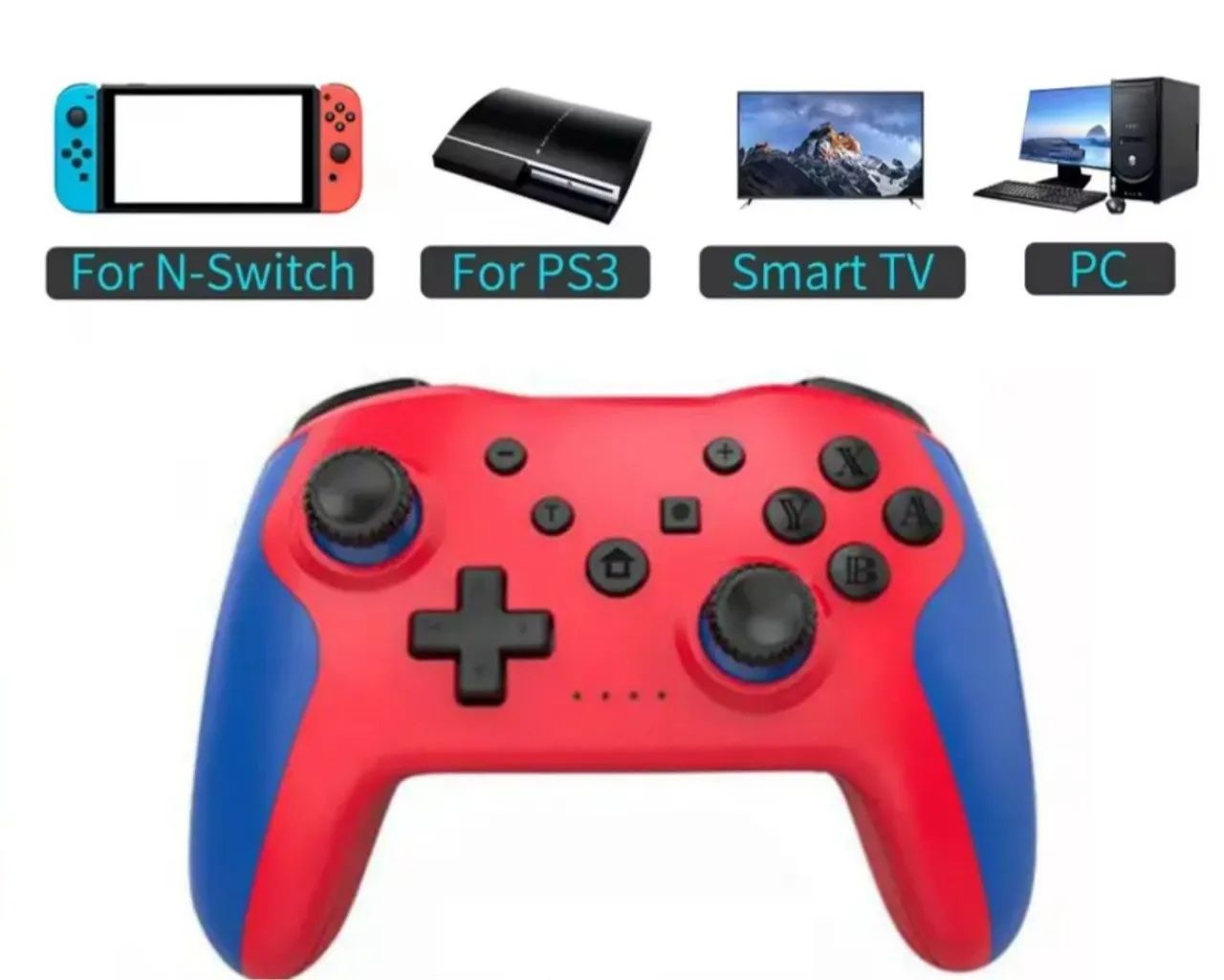 Controle Multiplataforma sem fio Bluetooth Red Blue