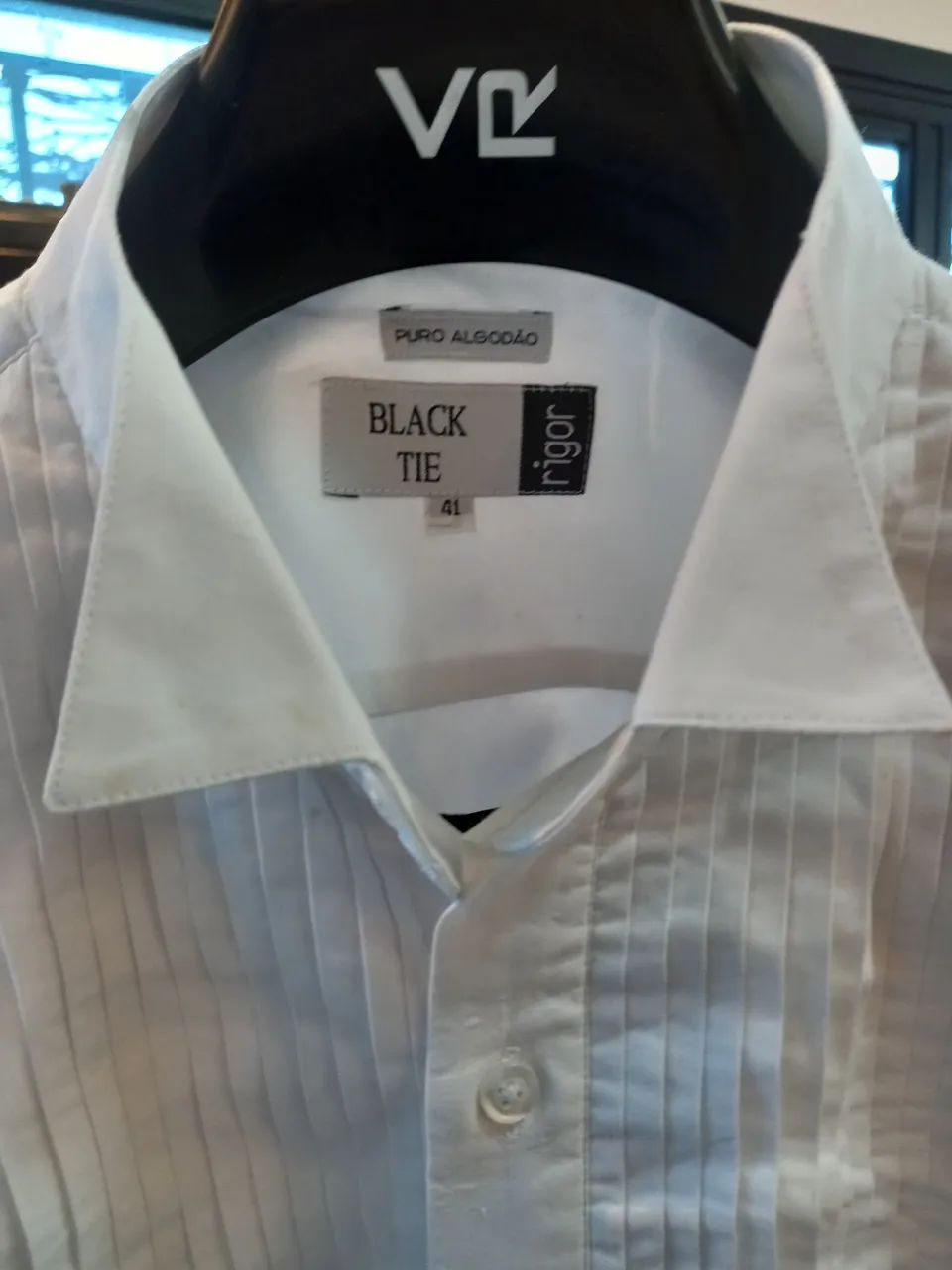 Camisa de Festa Black Tie Rigor Impecável  Semi Nova - Foto 4