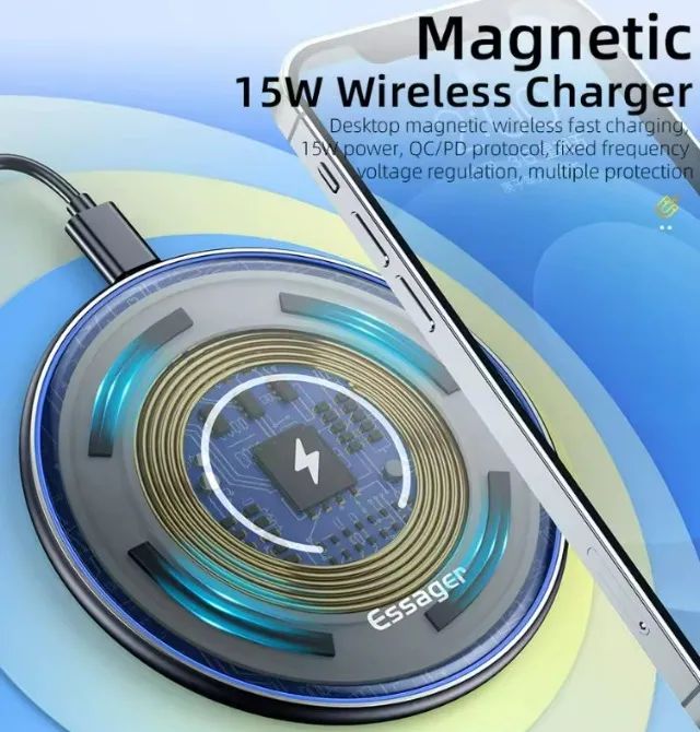 Oferta Carregador Celular Por Indução 15w Sem Fio Wireless - Foto 3