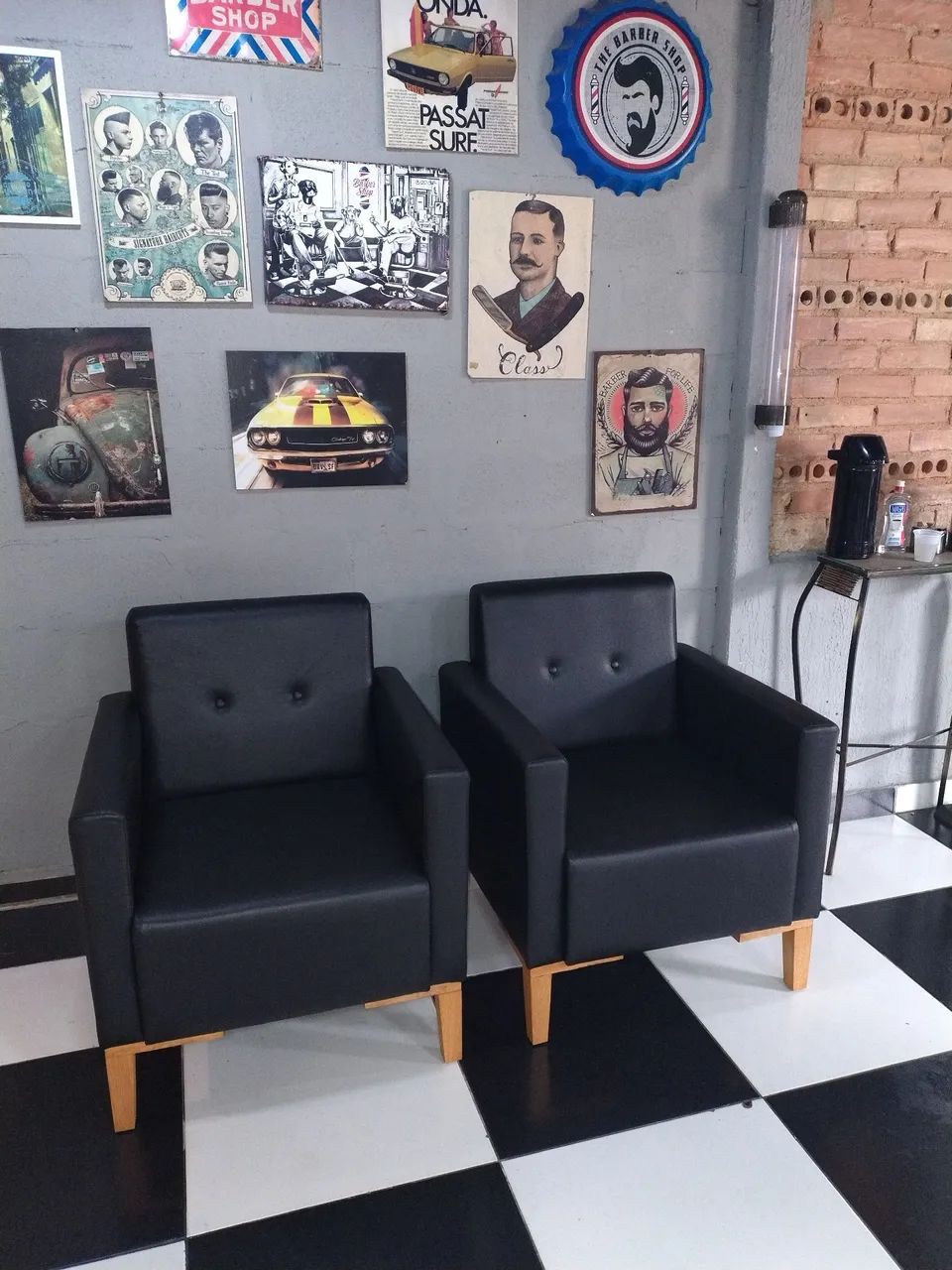 Poltronas Novas Couro Sintetico/Suede/linho456503383882485760