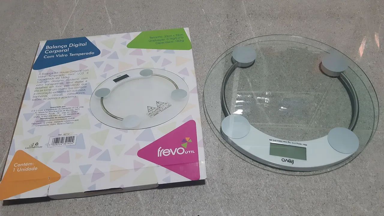 Balança Digital Corporal com Vidro Temperado