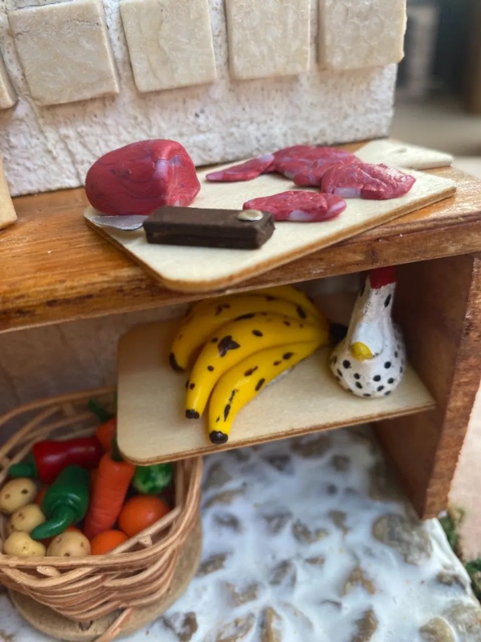 Miniatura Decorativa de Cozinha Rústica Artesanal - Peça Feita à Mão - Foto 4